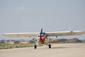 The Piper PA-18-150 Super Cub airplane in Sde-Teyman Airport