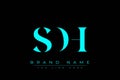SDH abstract letter logo design Royalty Free Stock Photo