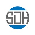 SDH letter logo design on white background. SDH creative initials circle logo concept. SDH letter design Royalty Free Stock Photo