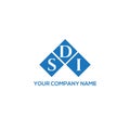SDI letter logo design on WHITE background. SDI creative initials letter logo concept. SDI letter design