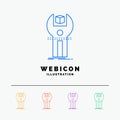SDK, App, development, kit, programming 5 Color Line Web Icon Template isolated on white. Vector illustration Royalty Free Stock Photo