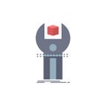 SDK, App, development, kit, programming Flat Color Icon Vector Royalty Free Stock Photo