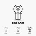 SDK, App, development, kit, programming Icon in Thin, Regular and Bold Line Style. Vector illustration Royalty Free Stock Photo