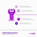 SDK, App, development, kit, programming Infographics Template for Website and Presentation. GLyph Purple icon infographic style Royalty Free Stock Photo