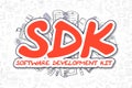 Sdk - Doodle Red Word. Business Concept.