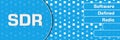 SDR - Software Defined Radio Blue Basic Shapes Text Horizontal