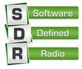 SDR - Software Defined Radio Green Grey Squares Vertical Royalty Free Stock Photo