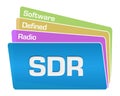 SDR - Software Defined Radio Text Colorful Squares Stack Royalty Free Stock Photo