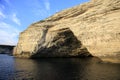 Sdragonato Marine cave along coast of Bonifacio, Southern Corsica, France Royalty Free Stock Photo