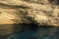 Sdragonato Marine cave along coast of Bonifacio, Southern Corsica, France Royalty Free Stock Photo