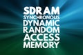 SDRAM - Synchronous Dynamic Random-Access Memory acronym, technology concept background
