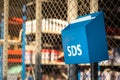 `SDS` safety data sheet container box - Industrial equipment.