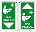 SDS Station Symbol Sign, Vector Illustration, Isolate On White Background Label .EPS10 Royalty Free Stock Photo