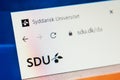 Sdu.dk Web Site. Selective focus. Royalty Free Stock Photo