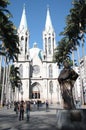 Se Cathedral and statue of Anchieta in Sao Paulo