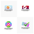 Se of Check Tickets logo design concept vector, Template, Creative design, Icon symbol Royalty Free Stock Photo