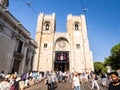 Se de Lisboa Cathedral during celebreations of Saint Anthony in Royalty Free Stock Photo
