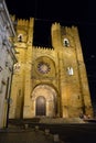Se. Streets of Lisbon at night. Old Europe. Night scene. Historic building. Portugal.
