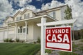 Se Vende Casa Spanish Real Estate Sign and House Royalty Free Stock Photo