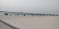 Sea beach in abu dhabi corniche Royalty Free Stock Photo
