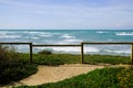 Sea access on bright summer day view panoramic in isle oleron island ocean atlantic beach Royalty Free Stock Photo