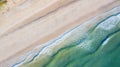 Sea Aerial view, Top view of Thung Wua Laen Beach Royalty Free Stock Photo
