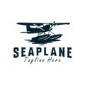 sea airplane illustration logo Royalty Free Stock Photo