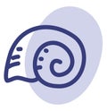 Sea animal shell home, icon