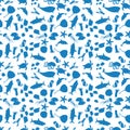 Sea animals silhouettes seamless pattern Royalty Free Stock Photo