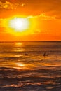 Sea Avalon Orange Sun Vert Royalty Free Stock Photo