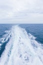 Sea background image with white foamy wave. Ferry travel. Bubble