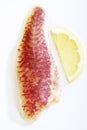 Sea barbel filet with lemon slice