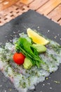 Sea bass sashimi Royalty Free Stock Photo