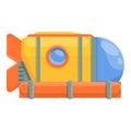 Sea bathyscaphe icon, cartoon style