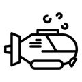 Sea bathyscaphe icon, outline style
