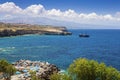 Sea bay and the beach of the village of Panormas