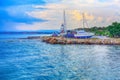 Port of Nea Potidea, Chalkidiki, Greece Royalty Free Stock Photo