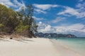 Sea beach blue sky sand sun daylight relaxation landscape, Phuket Thailand.