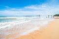 sea beach blue sky sand sun daylight relaxation landscape viewpoint for design postcard and calendar in Phuket, thailand Seascape Royalty Free Stock Photo