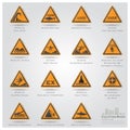 Sea And Beach Caution And Warning Sign Icons Set Royalty Free Stock Photo