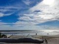 Sea beach with cloudy sky Royalty Free Stock Photo