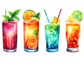 Sea_Beach_Cocktails_in_Tropical_Paradise2 Royalty Free Stock Photo