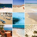 Sea & beach collage Royalty Free Stock Photo