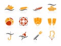 Sea, Beach, Fishing and Diving icons | Sunshine Ho