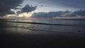 The sea from the beach, incredible colors immediately after sunset