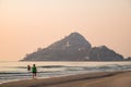 Sea beach and mountain khao takiab famous beautiful