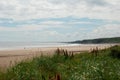 Sea and beach at Spittal by Berwick-upon-Tweed Royalty Free Stock Photo