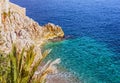 Sea beach, summer natural landscape, Monaco Royalty Free Stock Photo