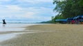 At the sea beach There is a beautiful wind and sky. On vacation and Beautiful