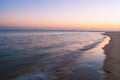 Sea and beach in the twilight Royalty Free Stock Photo